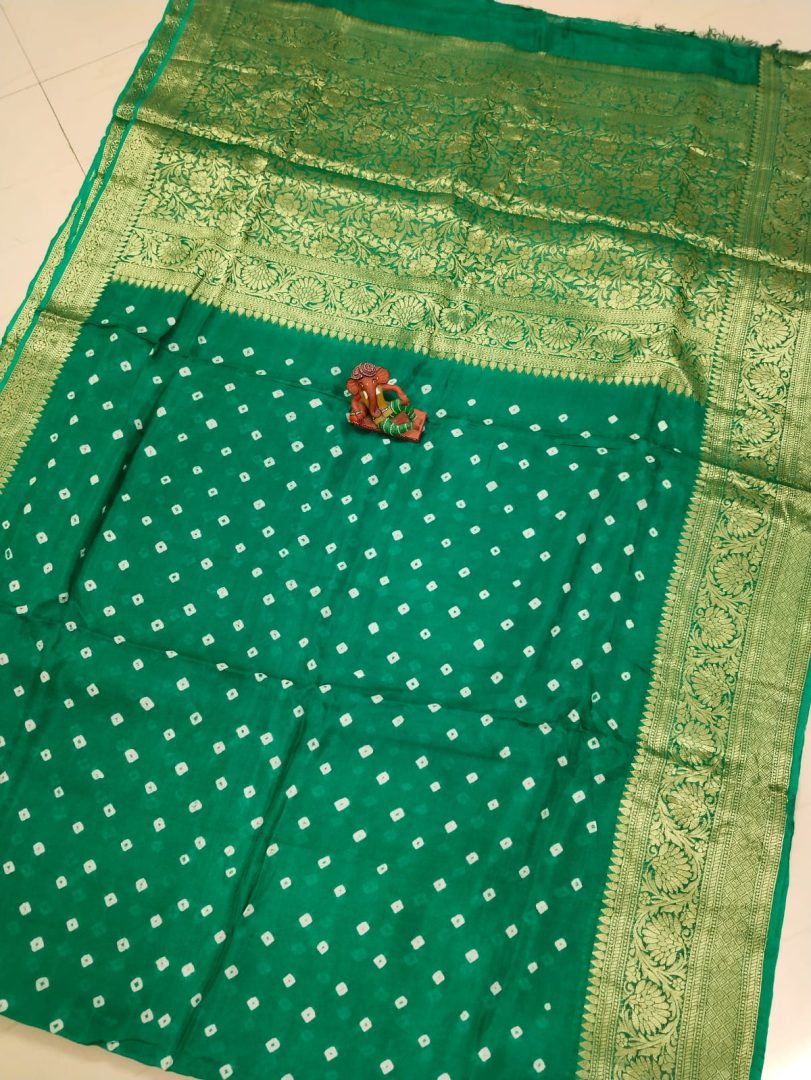 Art Silk Bandhani Print Saree
